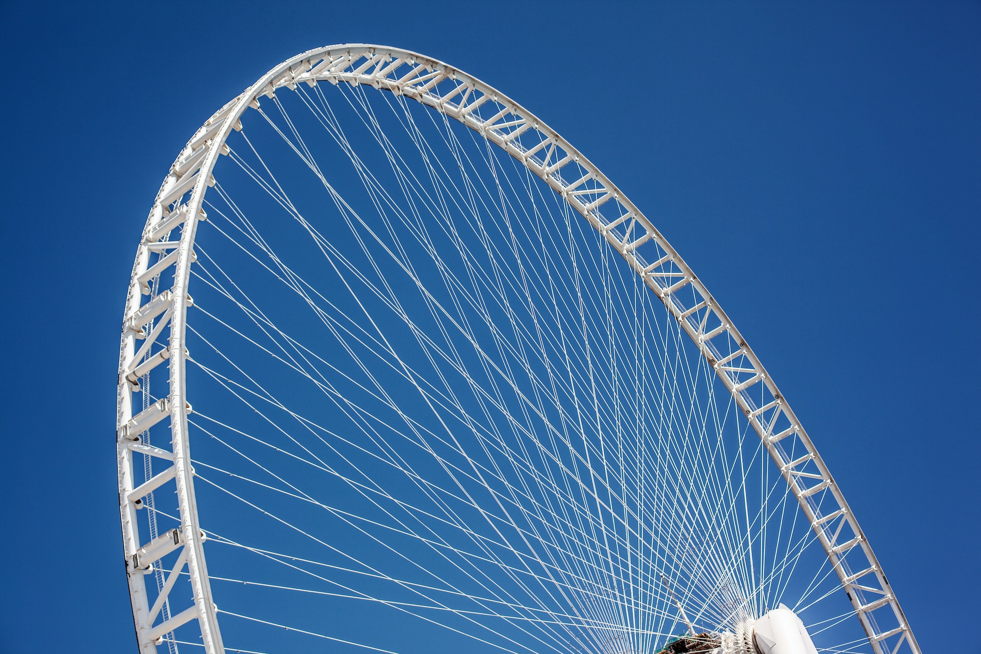 Dubai, UAE, April 2019 Ferris Wheel in Dubai. Dubai Eye on Bluewaters Island